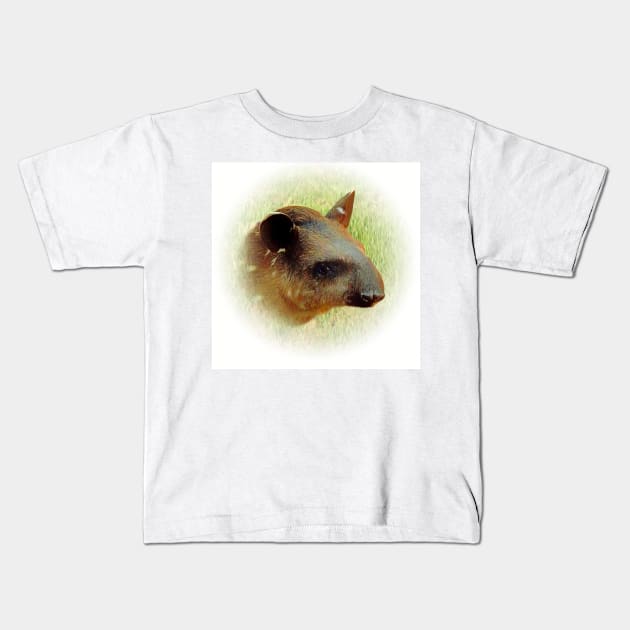 Baby Tapir Kids T-Shirt by Guardi